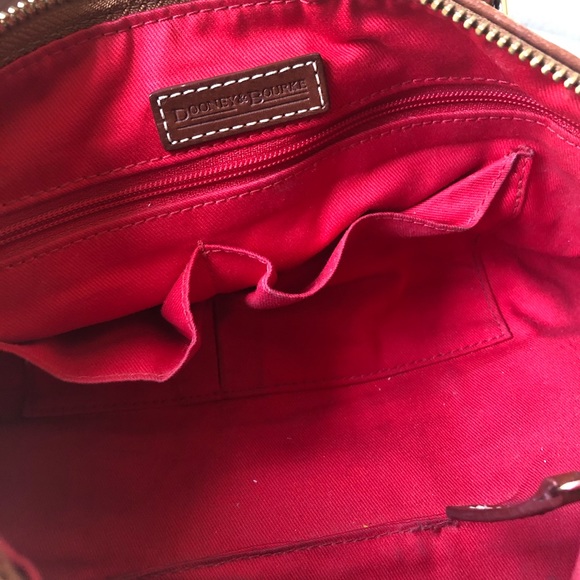 Tan Dooney and Bourke monogram shoulder bag purse - Picture 4 of 6